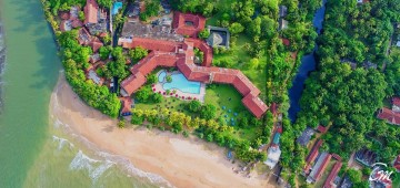 Aerial View of the Palms Hotel in Sri Lanka 
